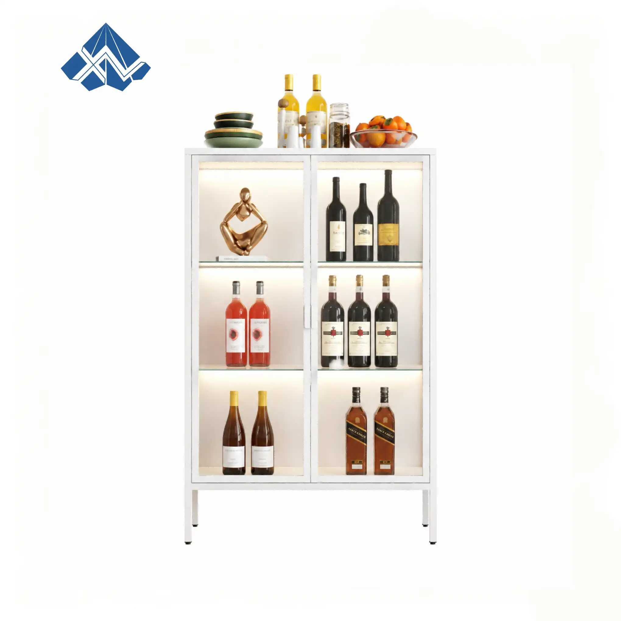 Double Door Glass Display Cabinet
